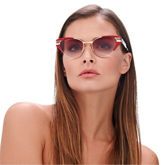 Gucci Accessories - GUCCI WOMENS CAT-EYE HAVANA GOLD BROWN SUNGLASSES GG0522S-30007699-00